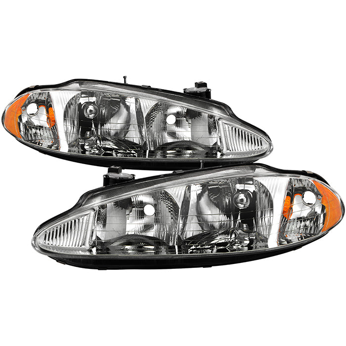 ( Akkon ) Dodge Intrepid 98-04 Crystal Headlights - Low Beam-HB4(Included) ; High Beam-HB3(Included) ; Signal 3157A(Not Included) - Chrome
