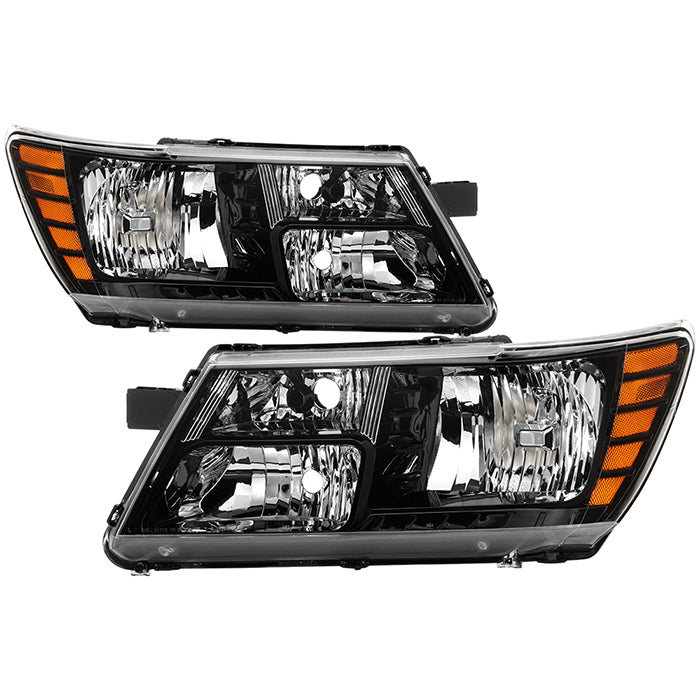 ( OE ) Dodge Journey 2009-2020 with Black Trim OEM Style Headlights - Low Beam-HB4(Not Included) ; High Beam-HB3(Not Included) ; 3757A(Not Included) Left and Right
