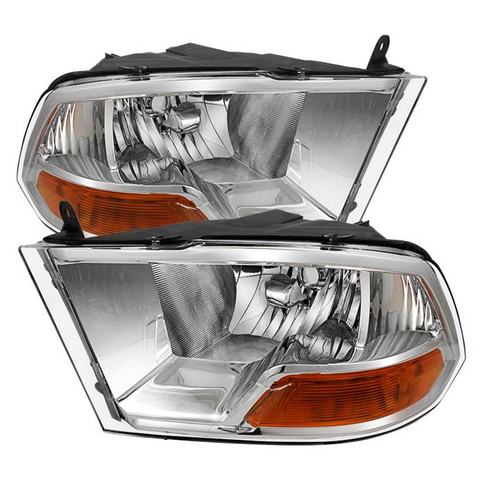 ( POE ) Dodge Ram 1500 09-12 ( Non Quad Headlights ) Crystal Headlights - Chrome
