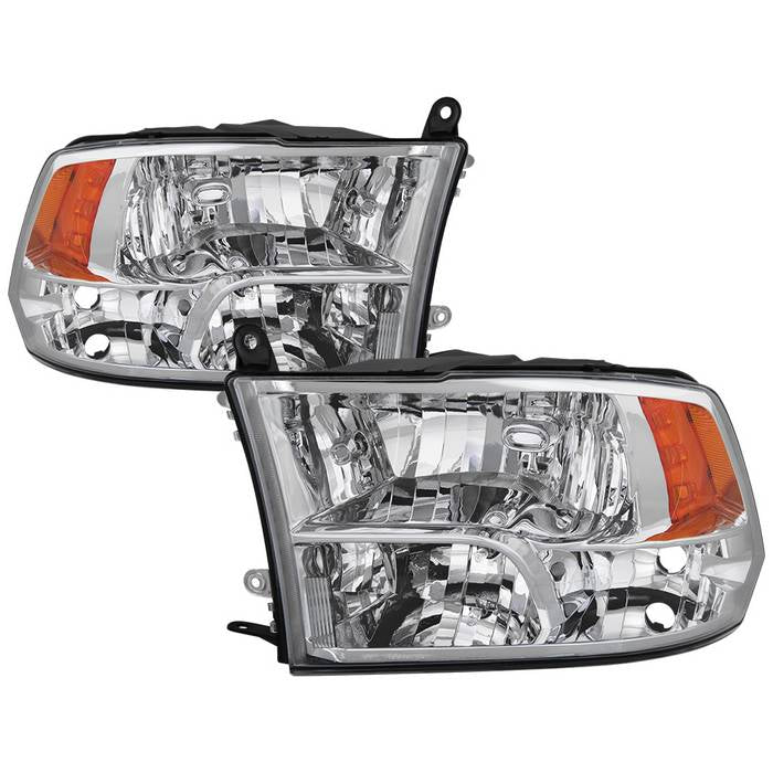 ( POE ) Dodge Ram 1500 09-18 / Ram 2500 3500 10-19 Halogen Models ( Don‘t Fit factory projector LED style)  OEM Style Headlights - Low Beam-H11(Included) ; High Beam-9005(Included) ; Signal-3157NA(Not Included) - Chrome