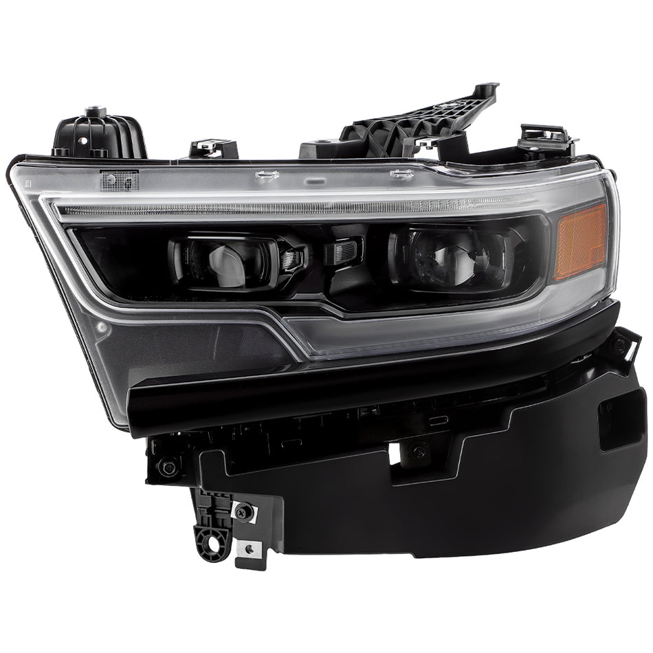 ( POE ) Dodge RAM 1500 19-24 Full LED with Balaster w/AFS Dual Projector Headlight - Black Left
