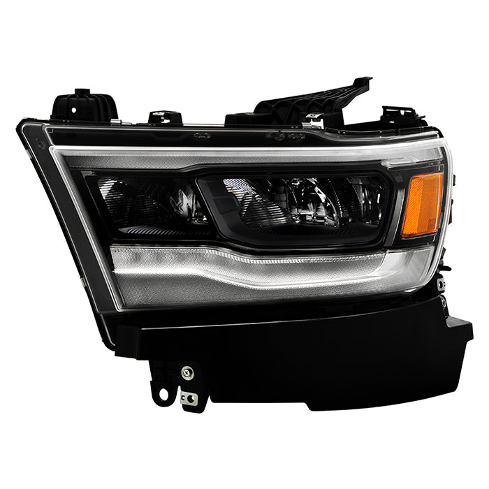 ( POE ) Dodge Ram 1500 19-22 Black Bezel Full LED w/DRL Headlight - OE Left
