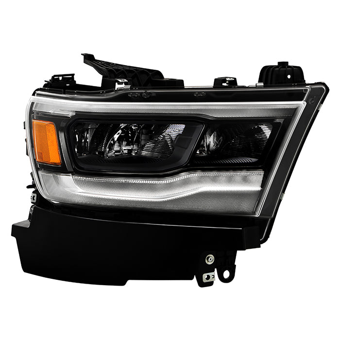 ( POE ) Dodge Ram 1500 19-22 Black Bezel Full LED w/DRL Headlight - OE Right