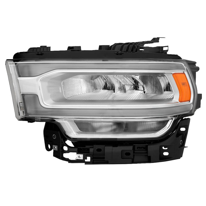 ( POE ) Dodge Ram 2500/3500 HD 19-24 w/Halogen Signal Chrome Bezel LED Reflector Headlight - OE Left