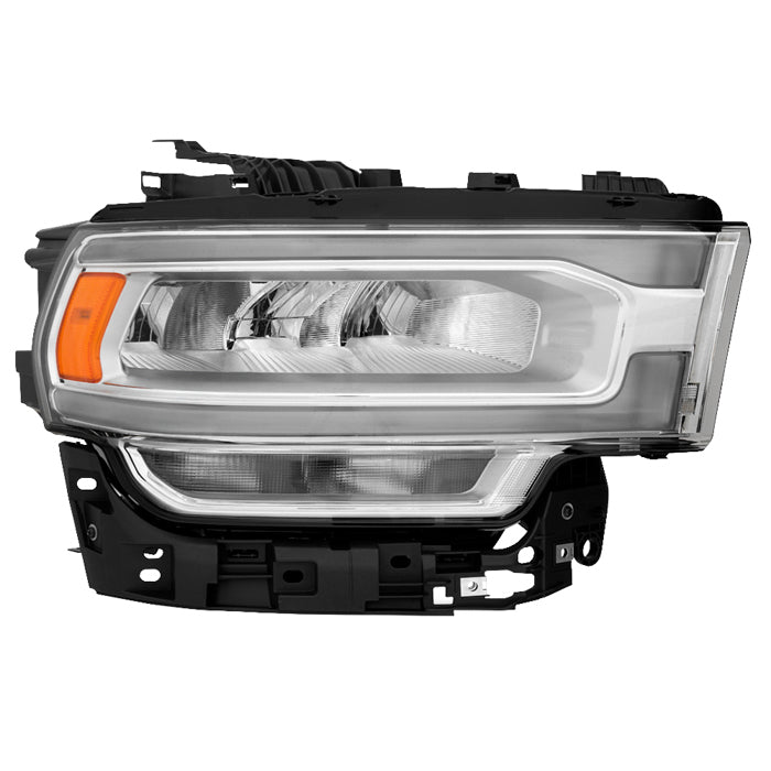 ( POE ) Dodge Ram 2500/3500 HD 19-24 w/Halogen Signal Chrome Bezel LED Reflector Headlight - OE Right