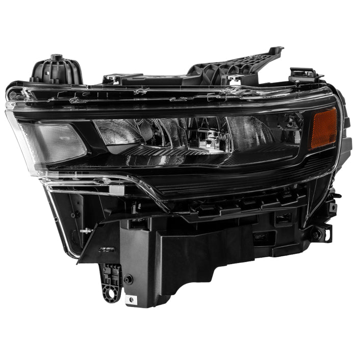 ( POE ) Dodge Ram 1500 25-26 RAM 1500 w/Black Trim & Ballast LED Reflector Headlight - OE Black Left