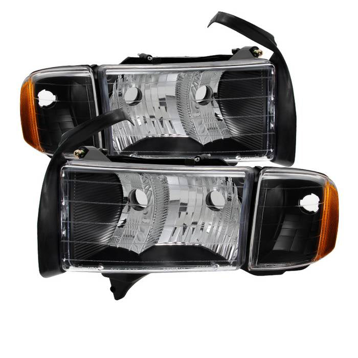 ( Akkon ) Dodge Ram Sport Model Only 1999-2002 OEM headlights Black