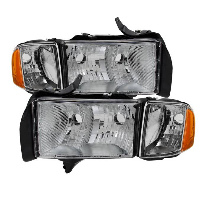 ( Akkon ) Dodge Ram Sport Model Only 1999-2002 OEM headlights Chrome