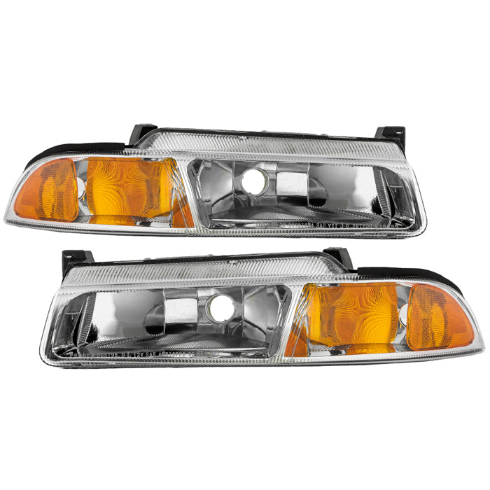 ( OE ) Dodge Stratus 95-00 / Plymouth Breeze 97-00 / Chrysler Cirrus 97-00 OEM Style headlights  - Set - Chrome