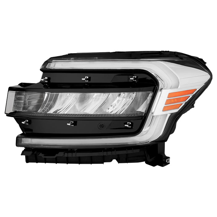 ( POE ) Ford Expedition 22-24 ( Fit after 10/6/2022 XLT/King Ranch/Platinum) w/ LED DRL Full LED Chrome Housing Headlight -OE Black Left