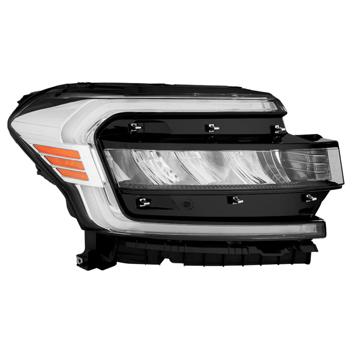 ( POE ) Ford Expedition 22-24 ( Fit after 10/6/2022 XLT/King Ranch/Platinum) w/ LED DRL Full LED Chrome Housing Headlight -OE Black Right