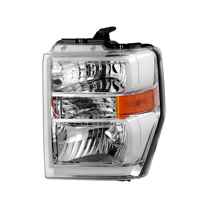 ( POE ) Ford E150 E250 08-14 / E350~E550 SuperDuty 08-19 / E550 08-17 / F650 F750 16-17 Crystal Headlight - Low Beam-H13(Not Included) ; High Beam-H13(Not Included) ; Signal-3157A(Included) - OE Left