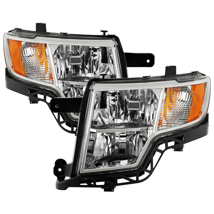 ( OE ) Ford Edge 2007-2010 OEM Style Headlights - Left and Right - Chrome