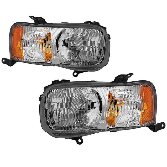 ( Akkon ) Ford Escape 01-04 OEM Style Headlights - Low Beam-9003(Not Included) ; High Beam-9003(Not Included) ; Signal-3157NA(Not Included) - Chrome