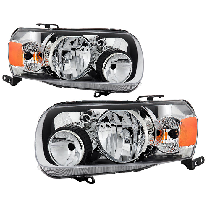 ( POE ) Ford Escape 05-07 Halogen OE Headlight - Low Beam-H11(Not Included) ; High Beam-H7(Not Included) ; Signal-1156(Included) - SET Chrome