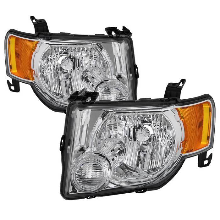 ( OE ) Ford Escape 2008-2012 OEM Style Headlights - Low Beam-H13(Not Included) ; High Beam-H13(Not Included) ; Signal-3457A(Not Included) - Chrome