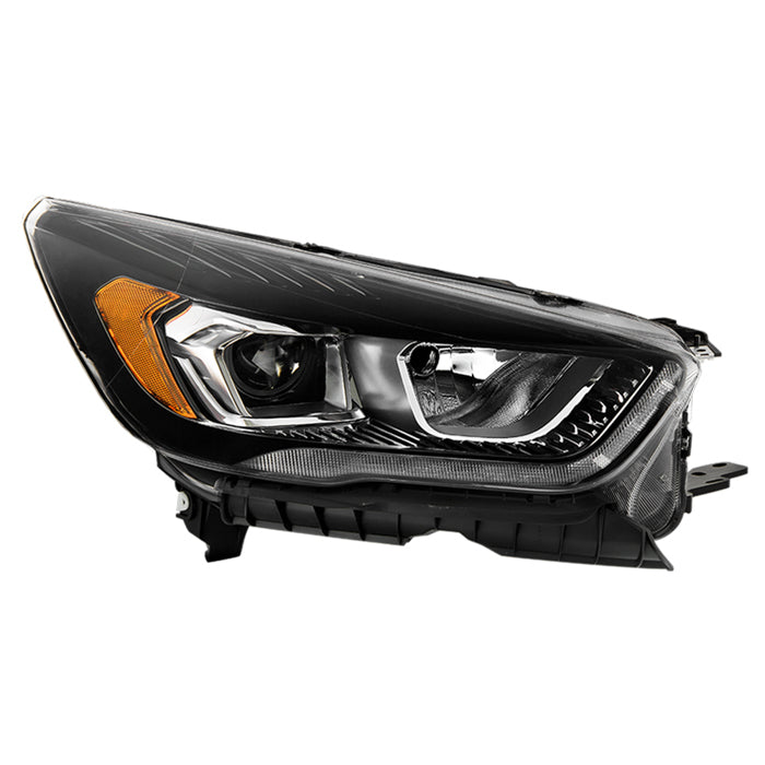 ( POE ) Ford Escape 17-19 w/LED DRL Black Bezel Headlight - OE Black Right