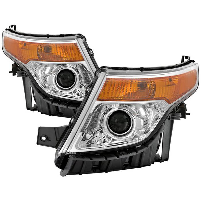 ( OE ) Ford Explorer 2011-2015 Halogen Models Only ( Don‘t Fit Xenon HID Models ) OEM Style Headlights - Chrome