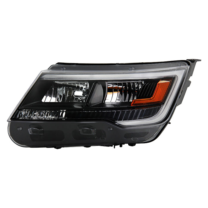 ( POE ) Ford Explorer 16-18 Sport Limited | Platinum | XLT LED DRL LED Headlight - Low Beam-LED ; High Beam-HB3(Included) ; Signal-3757A(Not Included) - OE Black Left ( FO2518131 )
