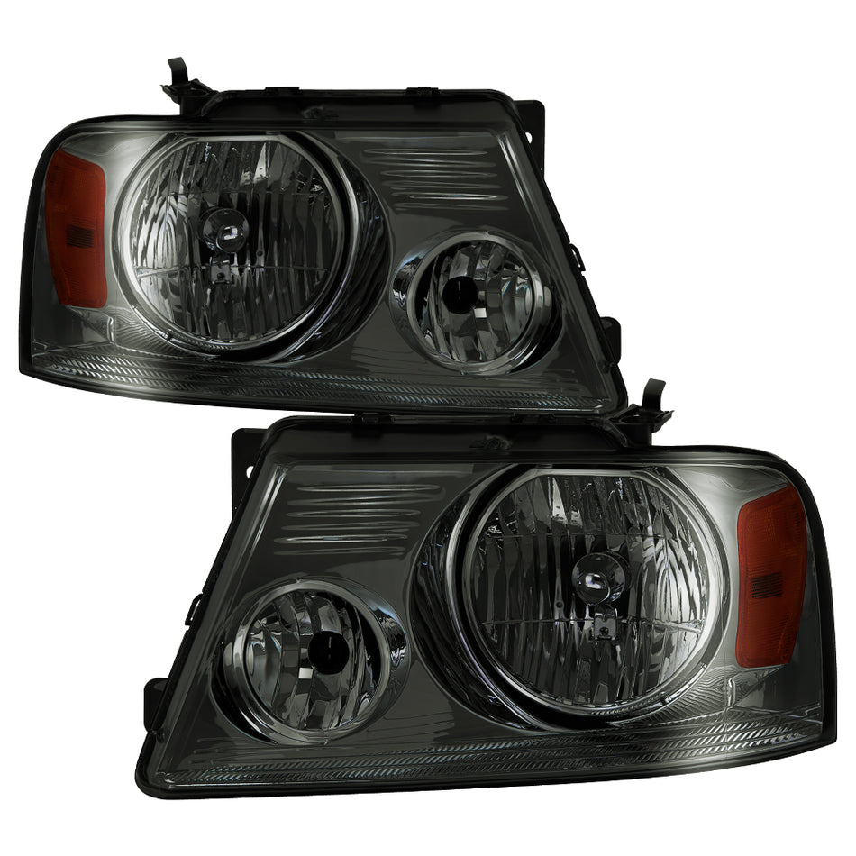 ( POE ) Ford F150 04-08 Crystal Amber Headlights - Smoke