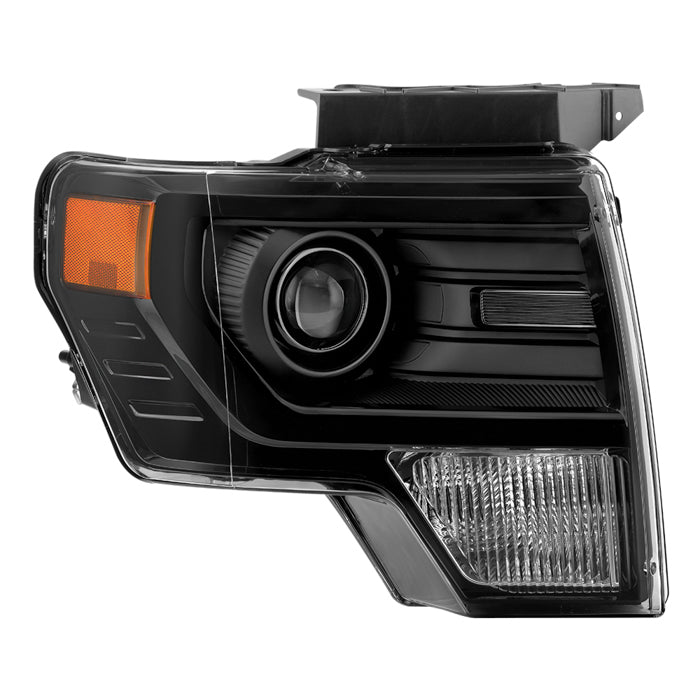 ( POE ) Ford F150 13-14 Black Housing HID Projector Headlight - OE Black Right