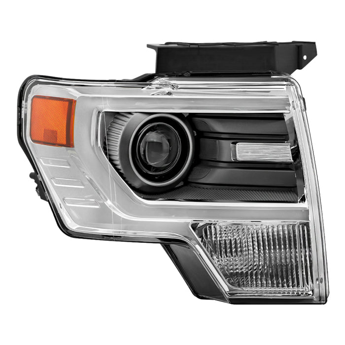 ( POE ) Ford F150 13-14 Chrome w/Grey Housing HID Projector Headlight - OE Right