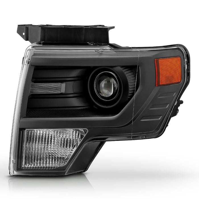 ( POE ) Ford F150 13-14 Grey Housing HID Projector Headlight - OE SVT Grey Left