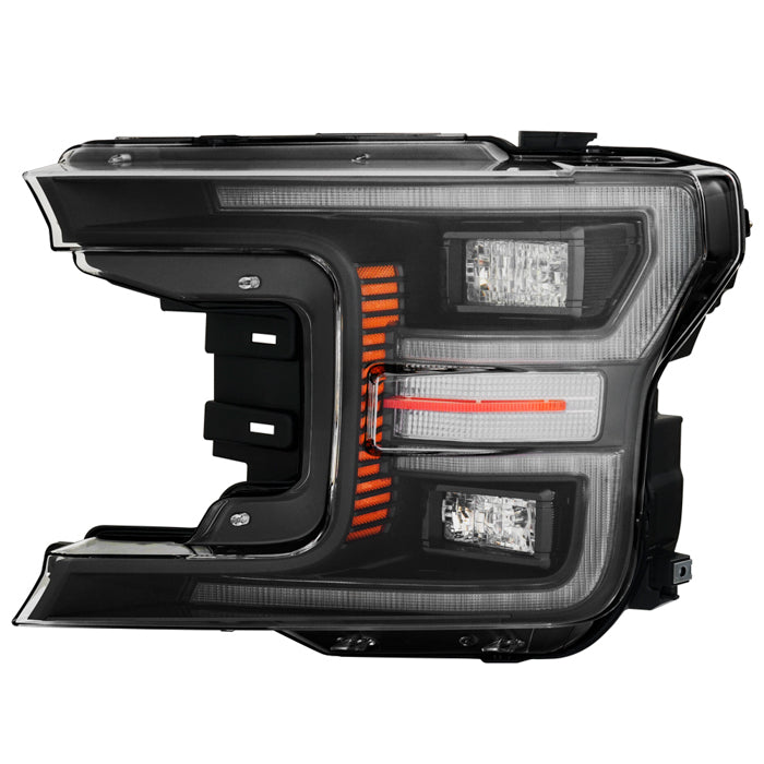 ( POE ) Ford F150 18-20 Fit Full LED Model Only w/LED DRL Projector Headlights - OE Black Left