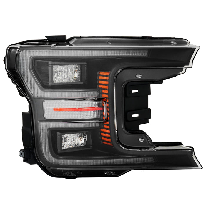 ( POE ) Ford F150 18-20 Fit Full LED Model Only w/LED DRL Projector Headlights - OE Black Right