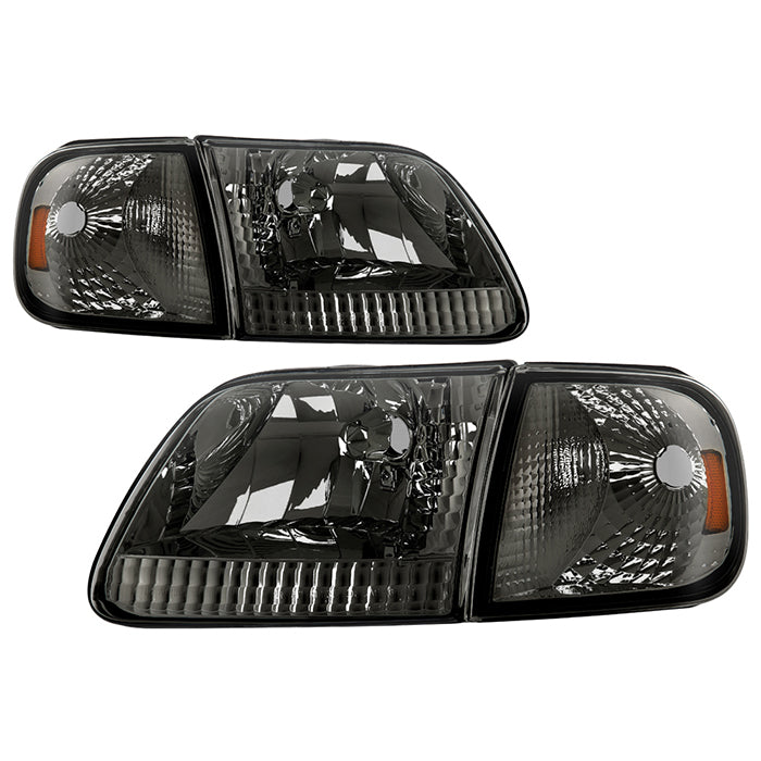 ( xTune ) Ford F150 97-03 / Expedition 97-02 Crystal Headlights w/Corner - Smoke