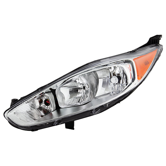 ( POE ) Ford Fiesta 14-18 Halogen OE Headlights - Low Beam-H11(Not Included) ; H1(Not Included); Signal-357NA(Included) - Chrome Left