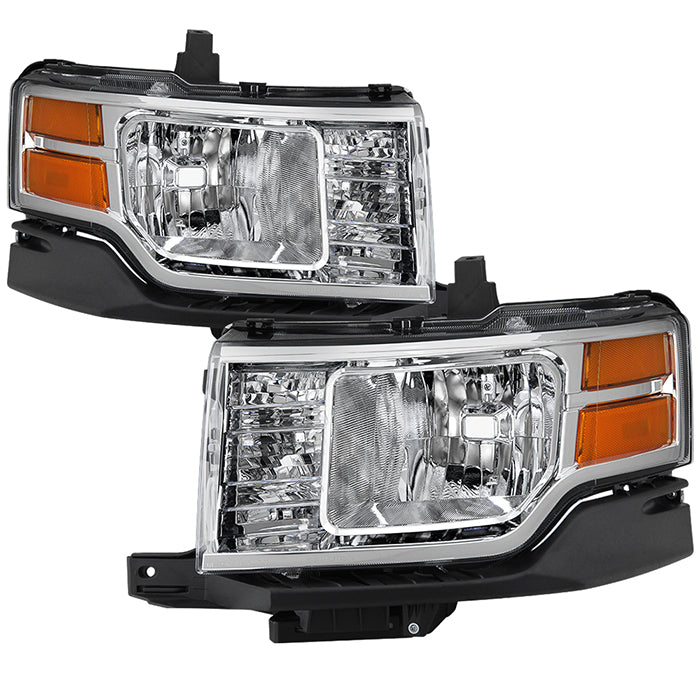 ( OE ) Ford Flex 09-12 Halogen Models Only ( Do Not Fit Limited / Titanium and HID Models ) OEM Style Headlights -Low Beam-H13(Not Included) ; High Beam-H13(Not Included) ; Signal-3457A(Not Included) - Chrome