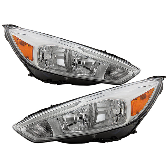 ( POE ) Ford Focus 15-18 Halogen All Model (w/Adapter) Halogen Headligths - Low Beam-H11(Not Included) ; High Beam-H1(Not Included) ; Signal-PY21W(Included) - Chrome
