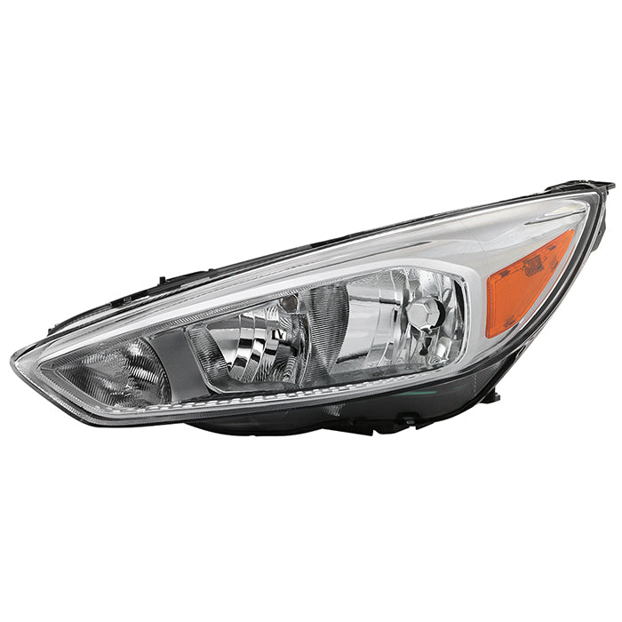 ( POE ) Ford Focus 15-18 Halogen OE Headlights - Low Beam-H11(Not Included) ; High Beam-H1(Not Included) ; Signal-7507(Inculded) - Left