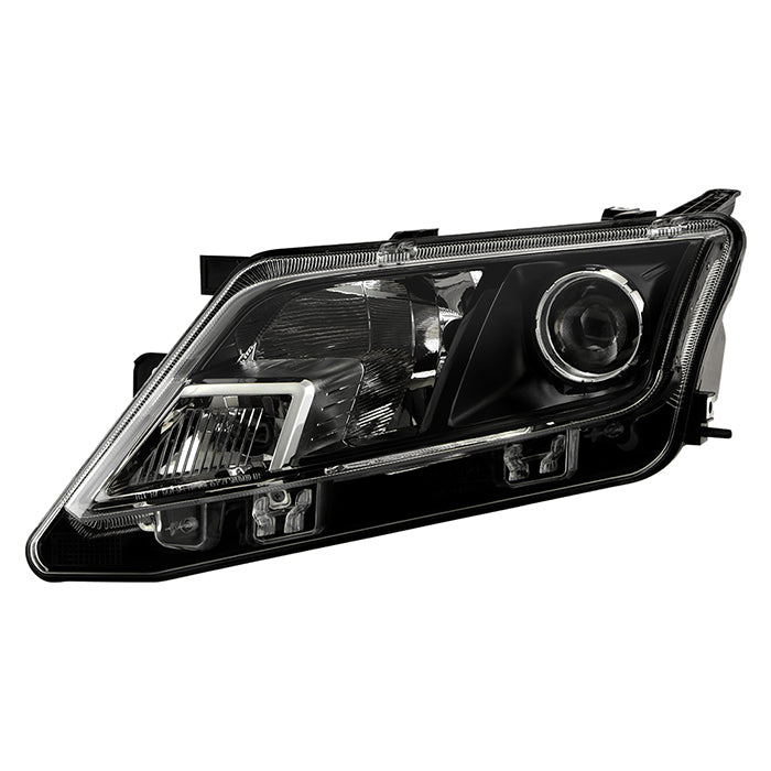 ( POE ) Ford Fusion 10-12 (OE color Black) Halogen Projector Headlights - Low Beam-H11(Not Included) ; High Beam-H7(Not Included) ; Signal-3157(Included) - OE Left