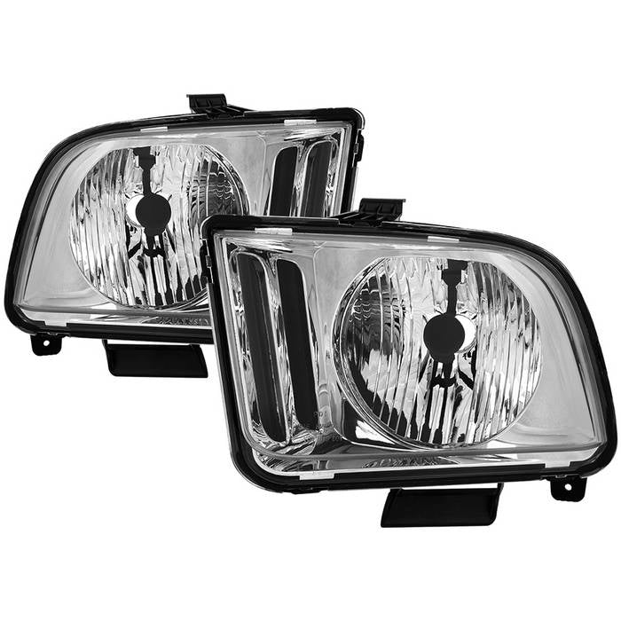( OE ) Ford Mustang 05-09 Halogen (Don‘t Fit Models With Factory HID Xenon & Shelby GT500/GT500KR Models ) OEM Style Headlights - Chrome