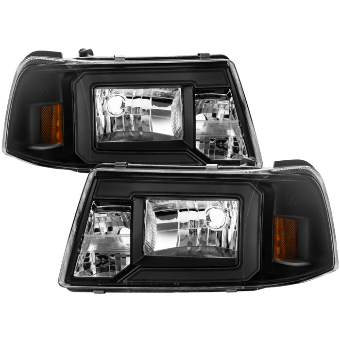 ( Akkon ) Ford Ranger 2001-2011 Led Light Bar Headlights 2in1 With Corner Lights - Black