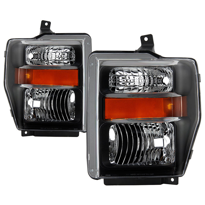 ( POE ) Ford F250/350/450 Super Duty 08-10 OEM Headlights - Black