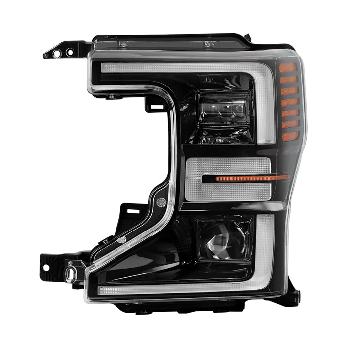 ( POE ) Ford Superduty 20-22 F250 F350 F450 Sport Package Full LED Black Housing Headlight - OE Black Left