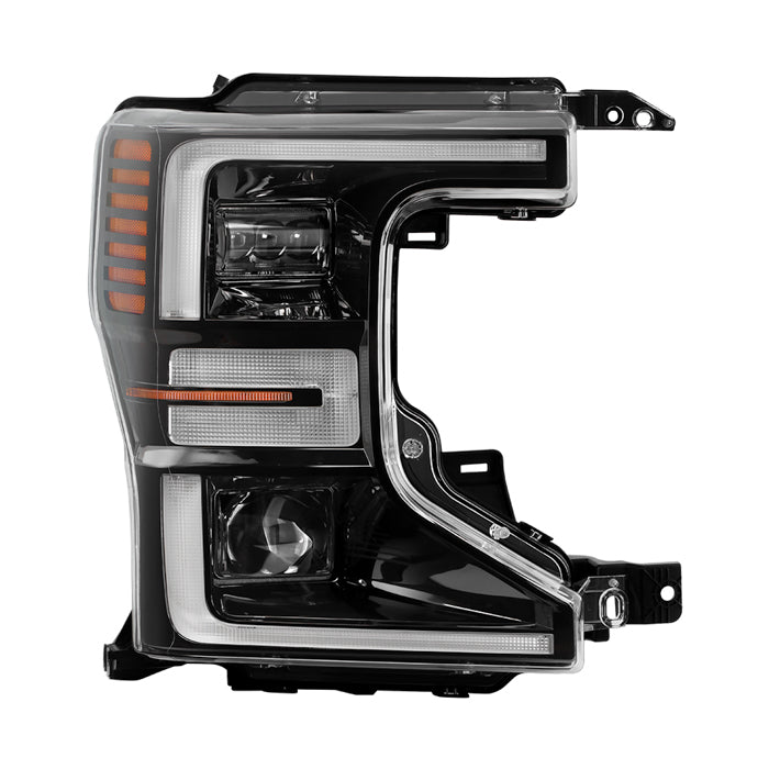 ( POE ) Ford Superduty 20-22 F250 F350 F450 Sport Package Full LED Black Housing Headlight - OE Black Right