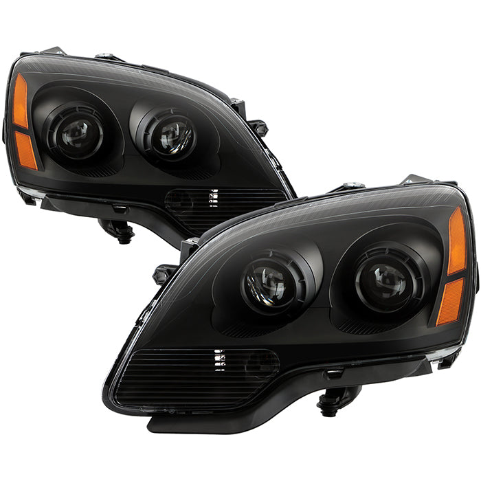( xTune ) GMC Acadia 2007-2012 Crystal Headlights - Low Beam-H7(Included) ; High Beam-H7(Included) ; Signal-7444NA(Not Included) - Black