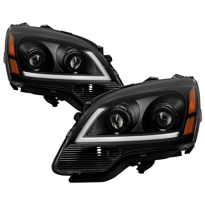( xTune ) GMC Acadia 2007-2012 LED Light Bar Headlights - Low Beam-H7(Included) ; High Beam-H7(Included) ; Signal-7444NA(Not Included) - Black