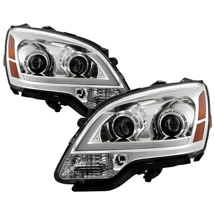 ( xTune ) GMC Acadia 2007-2012 LED Light Bar Headlights - Low Beam-H7(Included) ; High Beam-H7(Included) ; Signal-7444NA(Not Included) - Chrome