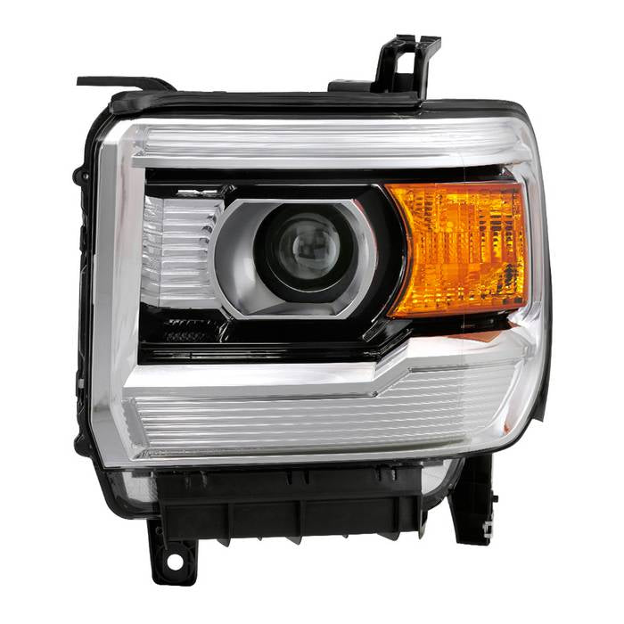 ( POE ) GMC Sierra 1500 14-15 / Sierra 2500HD 3500HD 2015-2019 Halogen Models ( Don‘t Fit Factory HID Models ) Driver Side Headlight - Low Beam-H7(Included) ; High Beam-H7(Included) ; Signal-7443(Not Included) - OEM Left