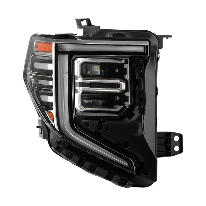 ( POE ) GMC Sierra 1500 22-24 SLT | Denali Full LED (Black & Chrome Bezel) Headlight - OE Right