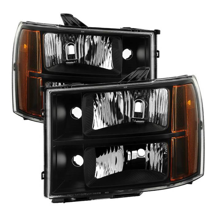 ( xTune ) GMC Sierra 07-13 Crystal Headlights - Black