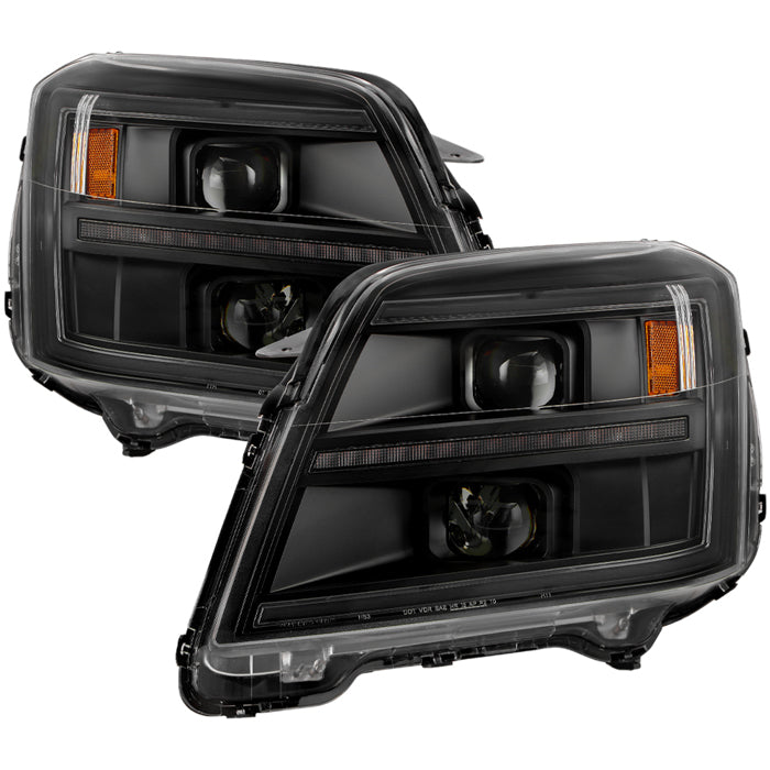 ( Akkon ) GMC Terrain 2010-2015 Halogen Models Only ( Do not Fit Xenon HID Model ) Led Light Bar Headlights - Black - Low Beam-H11(Included) ; High Beam-H9(Included) ; Signal-3157AK(Included)