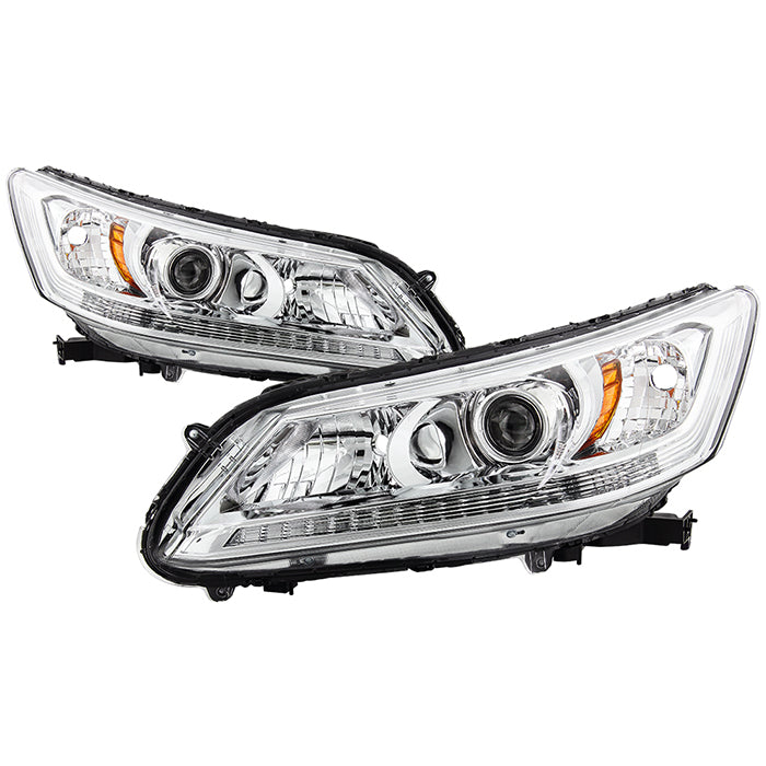 ( xTune ) Honda Accord 2013-2015 Sedan Halogen Models Only ( Don‘t Fit Xenon HID and Model with LED Daytime Running Light ) OEM Style Headlights - Low Beam-H11(Not Included) ; High Beam-HB3(Not Included) ; Signal-1157A(Not Included) - Chrome
