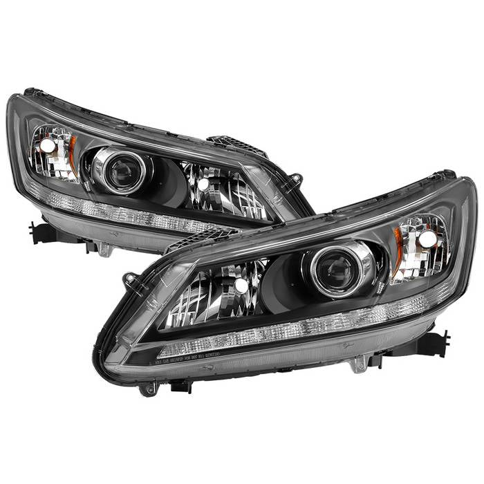 ( xTune ) Honda Accord 2013-2015 Sedan Halogen Models with LED Daytime Running Light ( Don‘t Fit Xenon HID ) OEM Style Headlights - Black