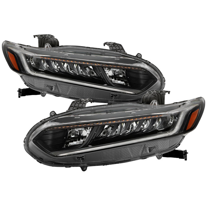 ( OE ) Honda Accord 18-20 4D Full LED Headlights - Low Beam-LED ; High Beam-HB3(Included) ; Signal-LED - Black SET